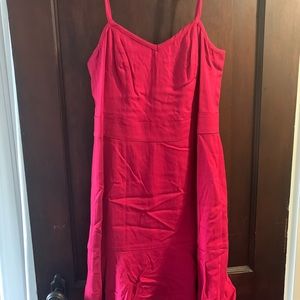 Banana Republic dark pink ruffle dress